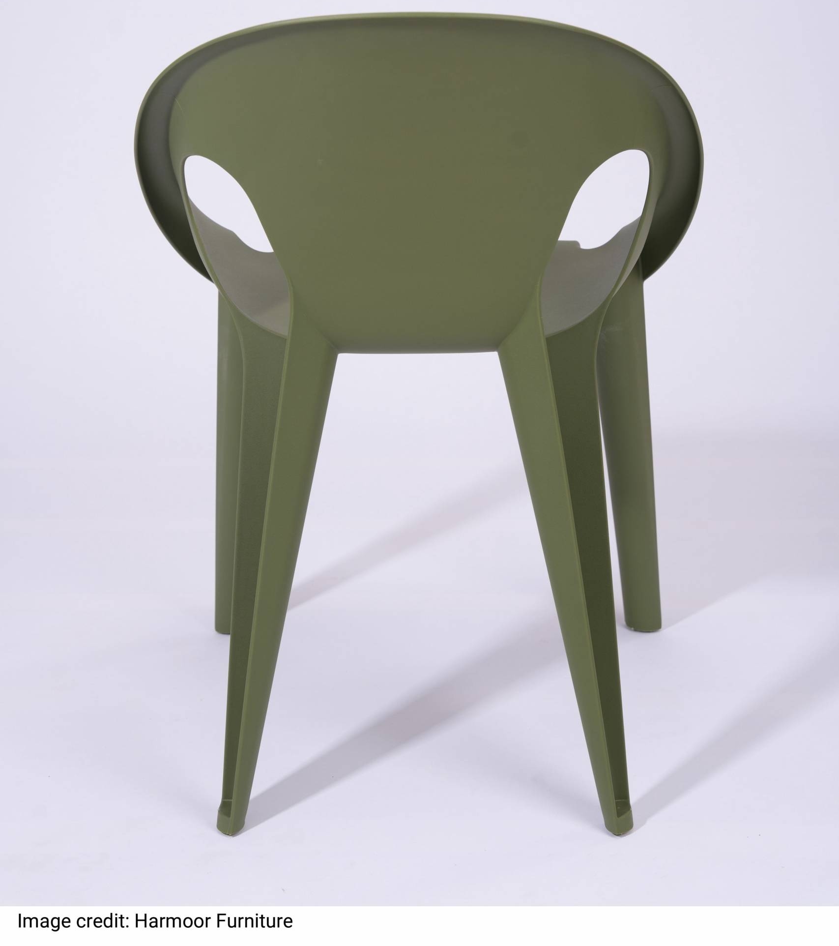 Gray Plastic Chair on White Floor by Harmoor Furniture Gray Plastic Chair on White Floor