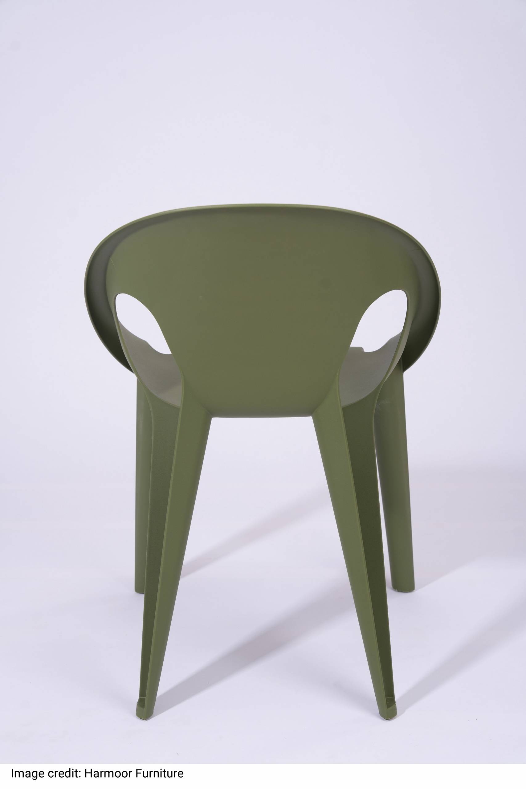 Gray Plastic Chair on White Floor by Harmoor Furniture Gray Plastic Chair on White Floor