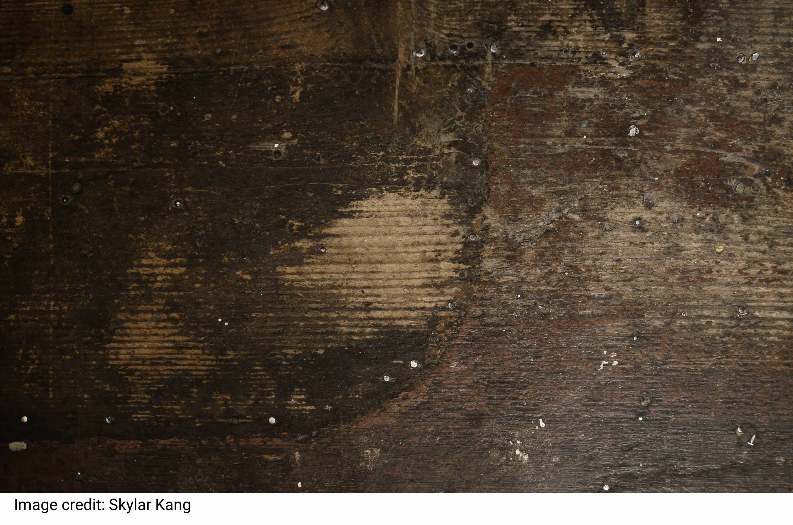 Old wooden surface of plank with cracks by Skylar Kang Old wooden surface of plank with cracks